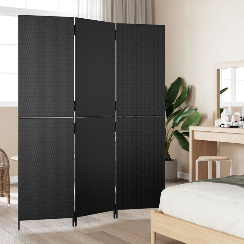 Paravent 6 panneaux Arlmont & Co., 3, 57,9 po x 70,9 po, Noir