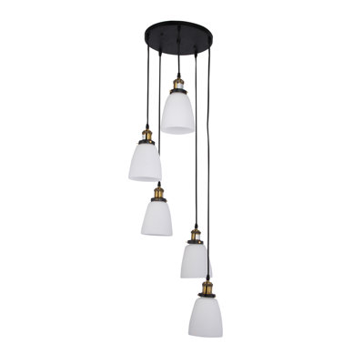 Voorhies 5 - Light Black Cluster Pendant