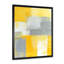 «Gray Meets Yellow Abstract Art», reproduction d'art sur toile-122164727-122164726