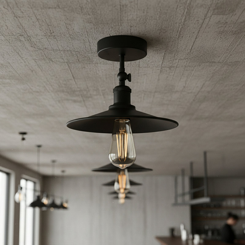 Semi Flush Mount, Black