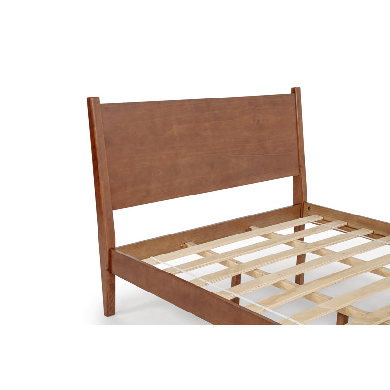 Ashlie Wood Platform Bed, Queen, Castanho