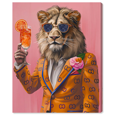 Lion Aperol Tiger Glam Wall Art by Art Remedy