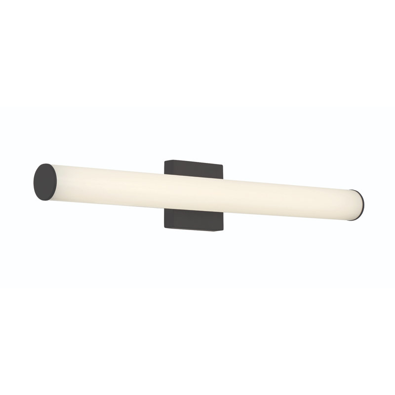 Éclairage pour meuble-lavabo rond 27W Stepridge, Noir mat, H 2,5 po x l 30 po x P 2,5 po