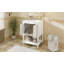 Meuble-lavabo de luxe moderne de 24 po avec lavabo en céramique, meuble de salle de bain avec tablette ouverte et rangement fermé-125847752