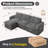 Cozza No Assembly Required Compression Couches,Upholstery Deep Seat Sectional Free Combination Couch with L-Shape Chaise Ottoman-1645822509
