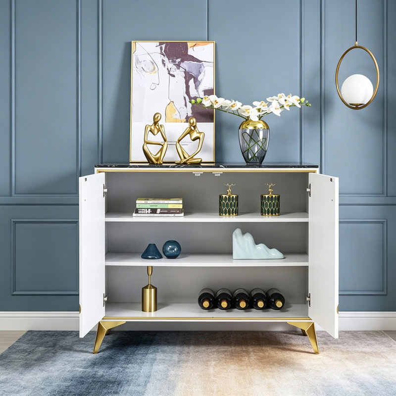 Elegant and simple storage accent cabinet