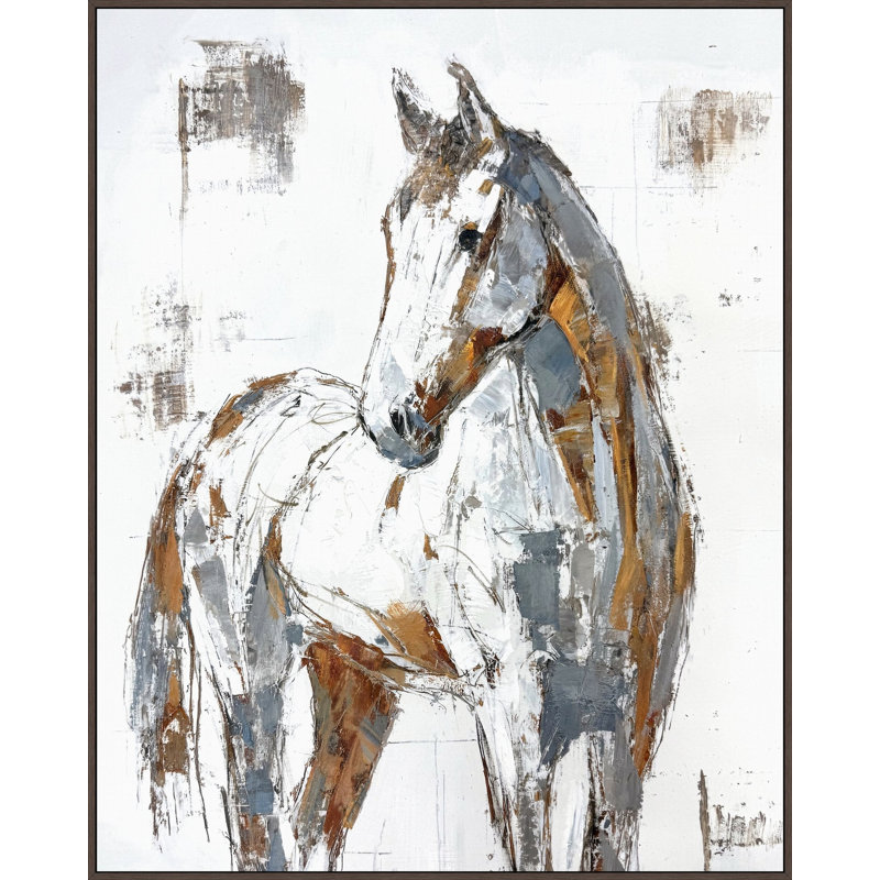 Brushstroke Horse Canvas Wall Art