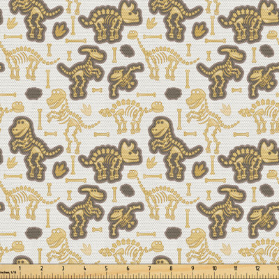 Alajandro Dinosaur Skeletons, Bones Fabric