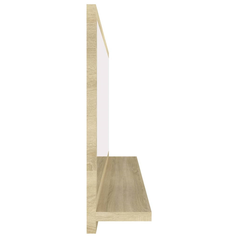 Dorlene Mirror with Shelves, 37cm x 60cm, Old Wood