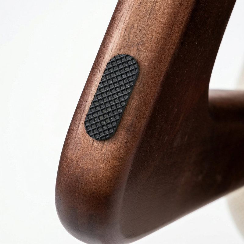Ensemble de salle à manger 9 pièces en bois fritté moderne avec 6 chaises en bois massif à structure en U, Black, Brown