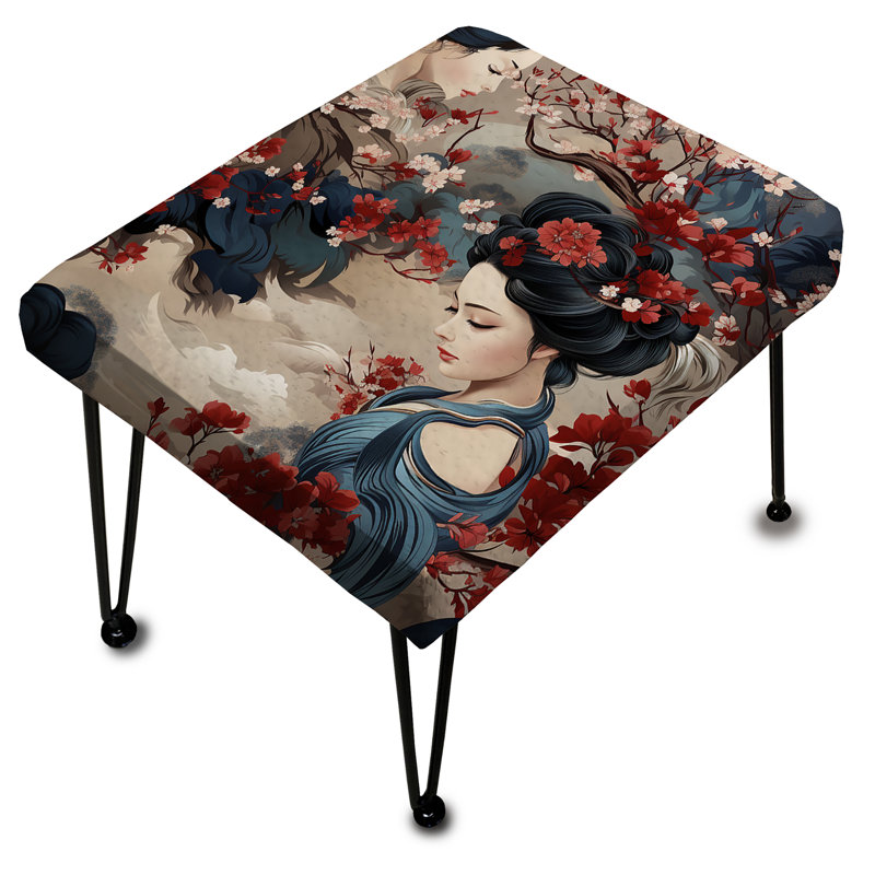 Geisha Grace - Oriental Rectangle Ottoman