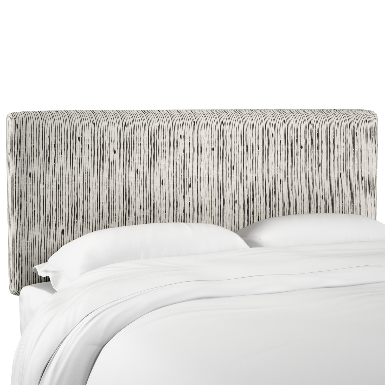 Eisley Upholstered Panel Headboard, King, Shibori Stripe Ink