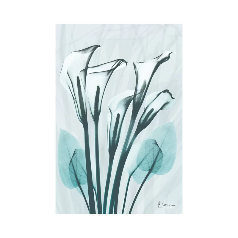 «Calla Lily Crystalis I» par Albert Koetsier - peinture sur toile tendue, H 12 po x l 8 po x P 0,75 po