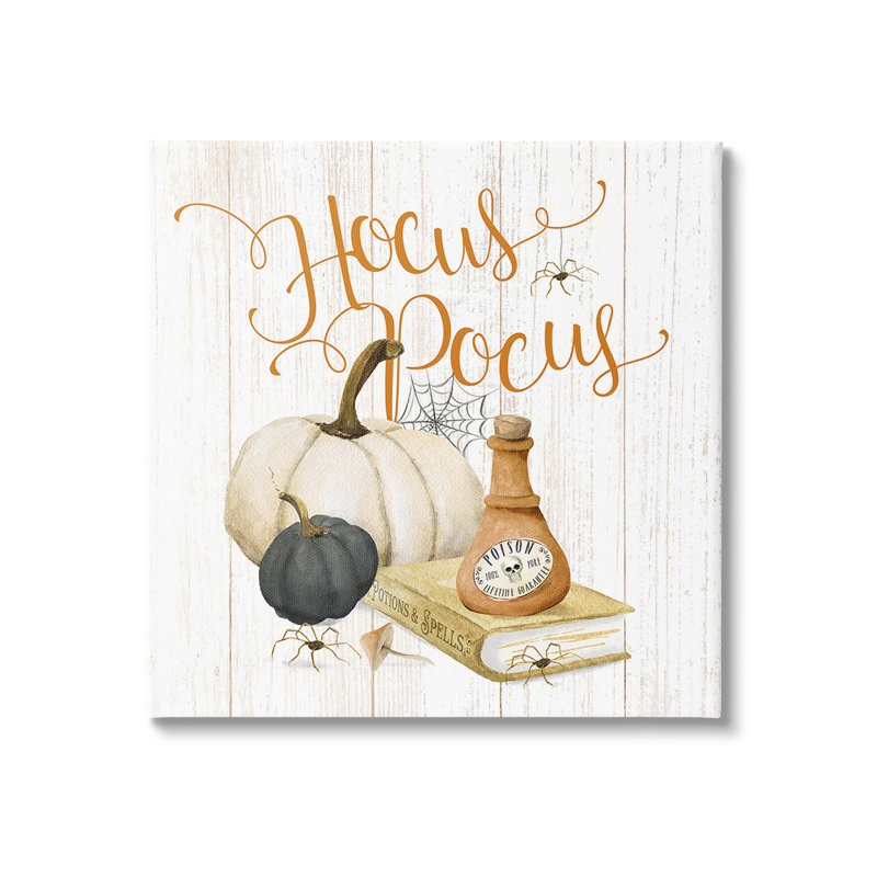 Hocus Pocus Halloween Phrase  Canvas Wall Art by Deane Beesley, 24" H x 24" W x 1.5" D