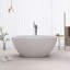 Baignoire autoportante à surface solide de 55 pouces avec bonde-117989350