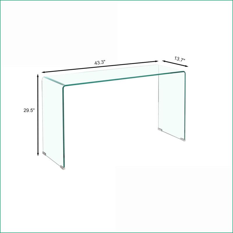 Table basse en verre trempé de conception simple pour le salon, peu encombrante Facile à nettoyer