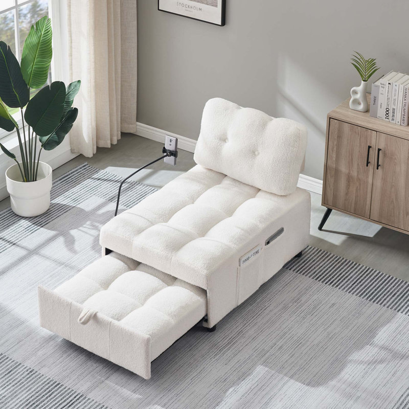 Versatile Convertible Sofa-Bed with Premium Materials for Various Settings, Beige