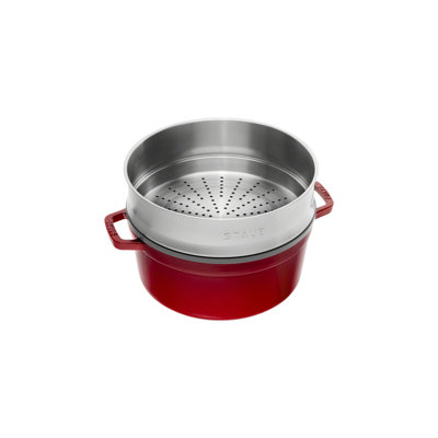Cocotte ronde en fonte 5,25 L avec cocotier La Cocotte