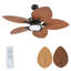 Ventilateur de plafond 5 pales 52 "à feuilles tropicales avec lumières DEL-890785740