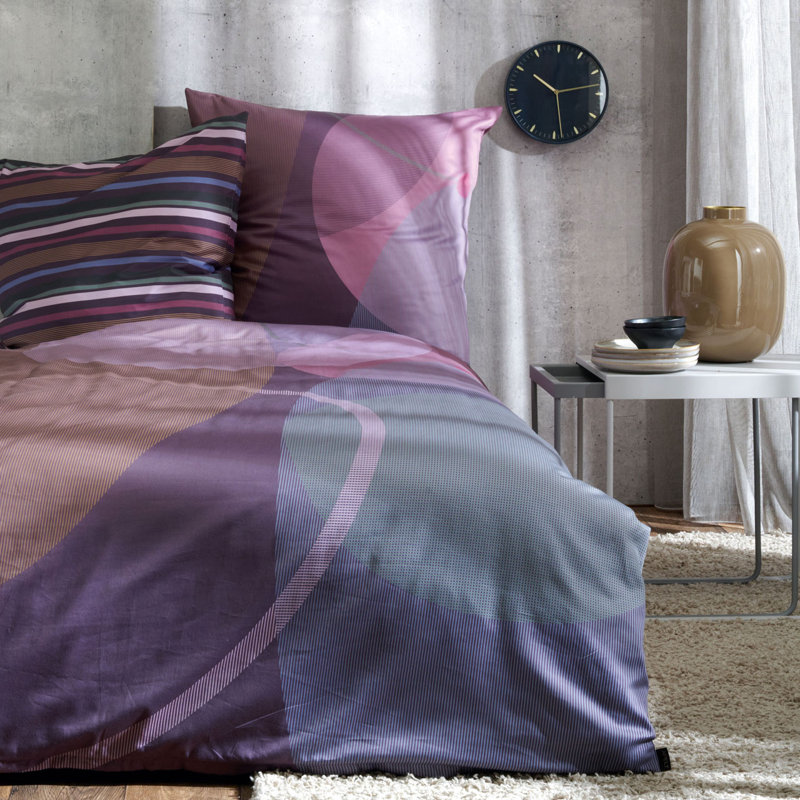 Decorate Your Night Sateen Geometric Shapes Duvet Cover with Pillow Shams