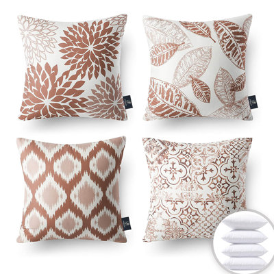 Modern Abstract 18ʺ Square Throw Pillow Set with Inserts