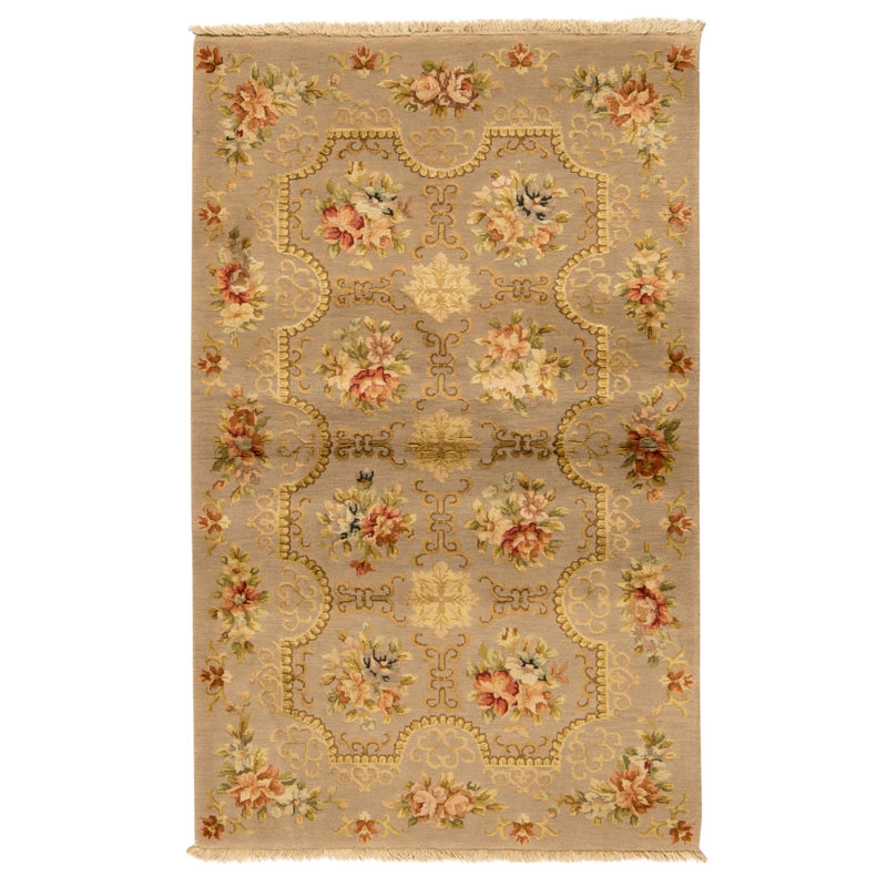 High-Quality Hand-Knotted Oyster Area Rug