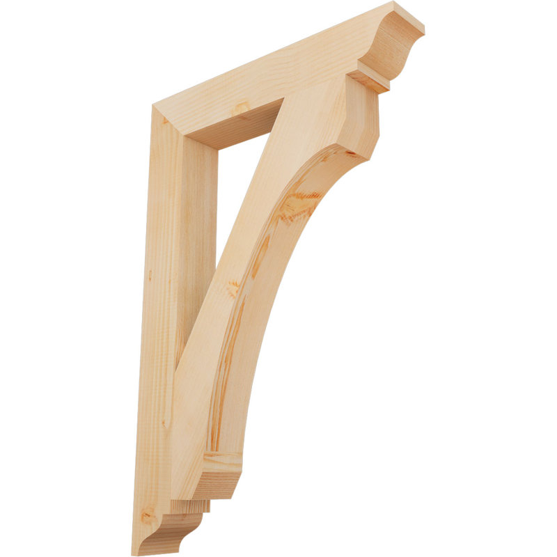 Support en bois rustique traditionnel BKTLEC01, Douglas (lisse), H 36 po x l 3,5 po x P 24 po