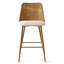 Tabouret de bar 27 po de hauteur avec dossier en rotin PE 4 pièces-686796322
