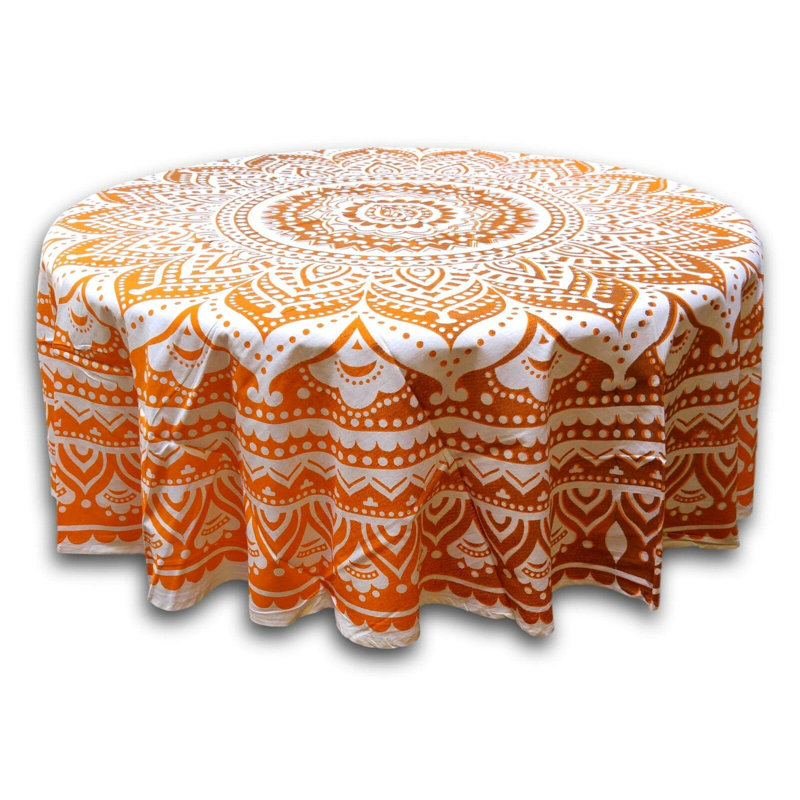 Movses Tie Dye Tablecloth, Orange