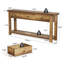 Console 70,9 po à 3 tiroirs, table de ferme