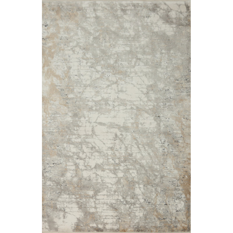 Tapis moderne texturé en marbre élégant 5 x 7