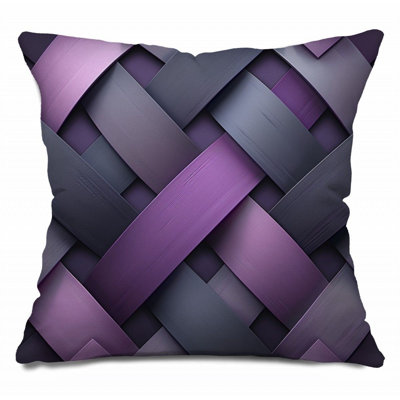 Trendy Floral Plush Cotton Blend Reversible Throw Pillow