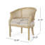 Chaise d'appoint en bois d'hévéa beige naturel