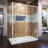 Flex 60" W x 36'' D x 74.75" H Semi-Frameless Rectangle Shower Enclosure with Base Included-25237117-25237041