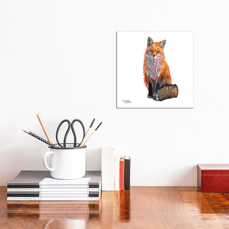 Fox 1 Piece Wrapped Canvas Painting, 30.48cm H x 30.48cm W x 1.91cm D