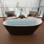 Baignoire autoportante profonde autoportante en acrylique de 59 po J29B