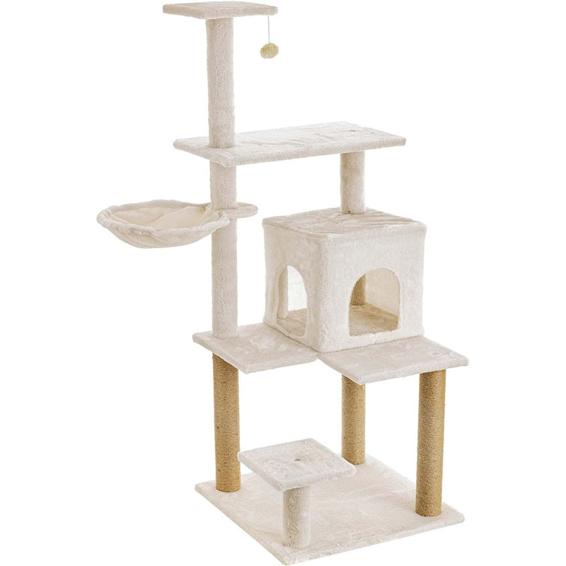Dearth 125cm H Cat Tree, White