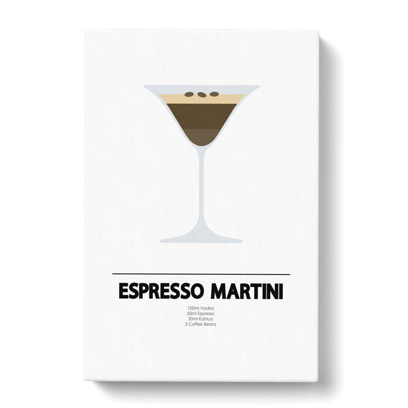 Espresso Martini Cocktail - Wrapped Canvas, 91cm H x 60cm W x 3cm D