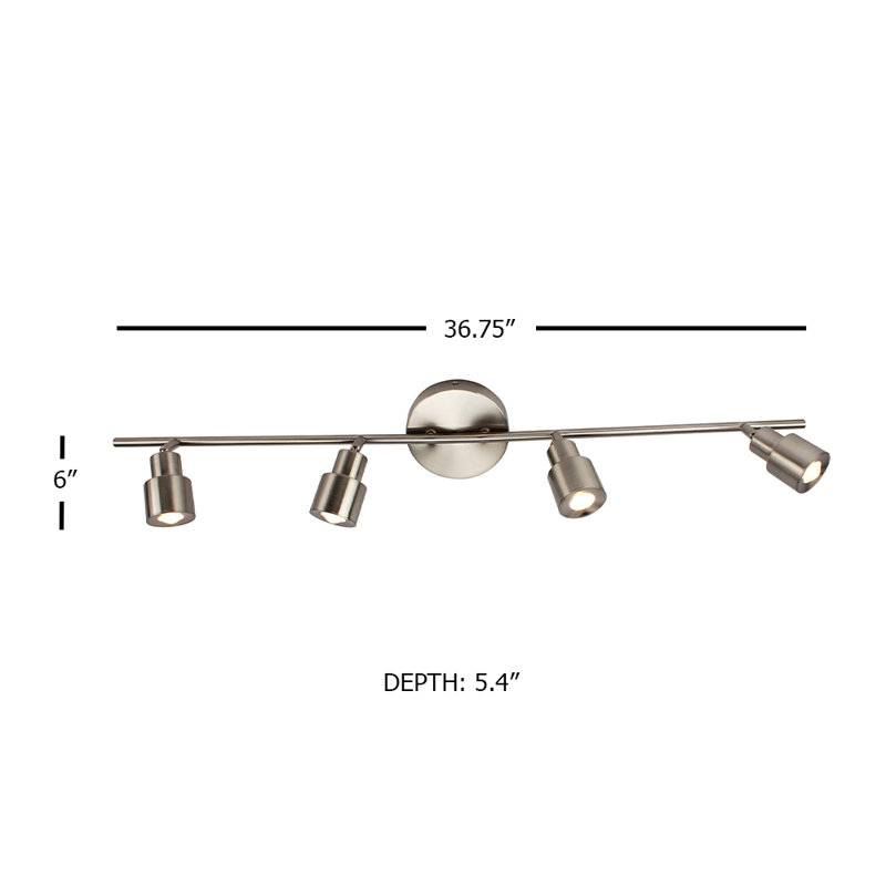 Brielle 36.75'' 4 -Light Track Track Kit with Dimmable