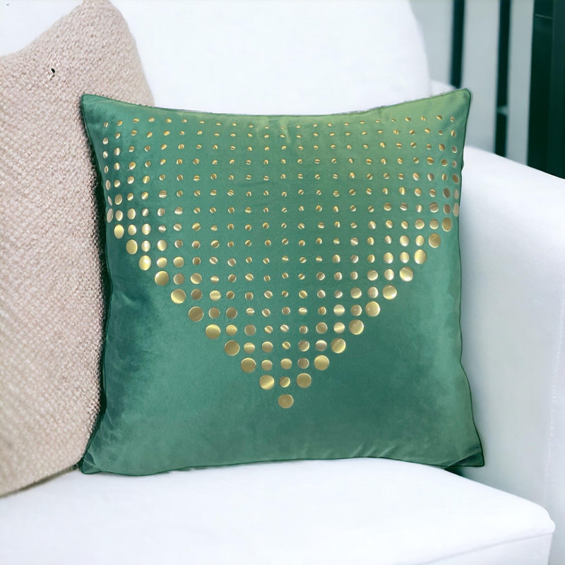 Housse de coussin en velours, Carré, H 18 po x l 18 po