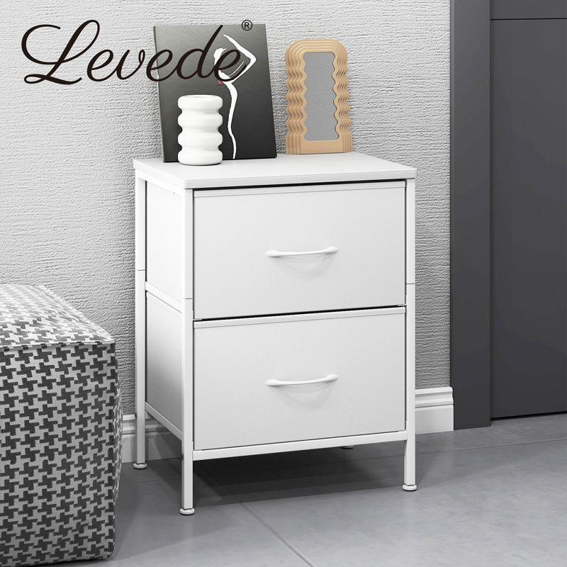 42cm W Metal Bedside Table
