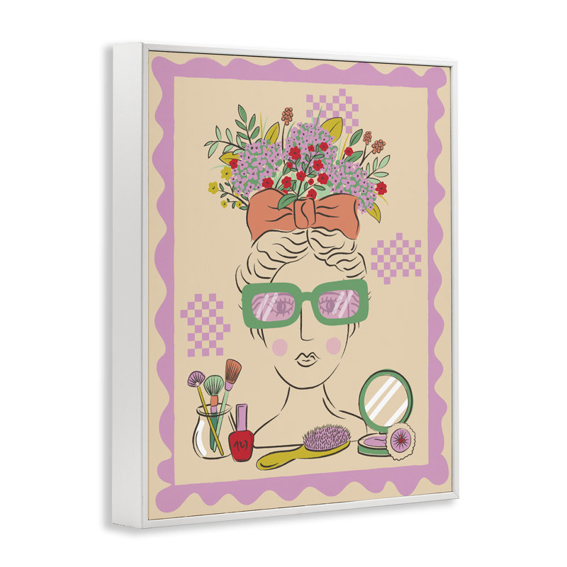  Maquillage et mode, art giclée par Lisa Perry White, H 14 po x l 11 po, Estampe numérique encadrée blanc bord de mer