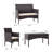 8-Piece Modular All-Weather Wicker Patio Conversation Set With Loveseats, Armchairs, And Tables-151142290