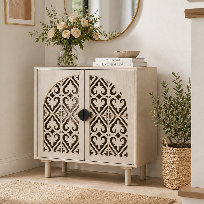 Armoire de rangement 29,84 po, Blanc