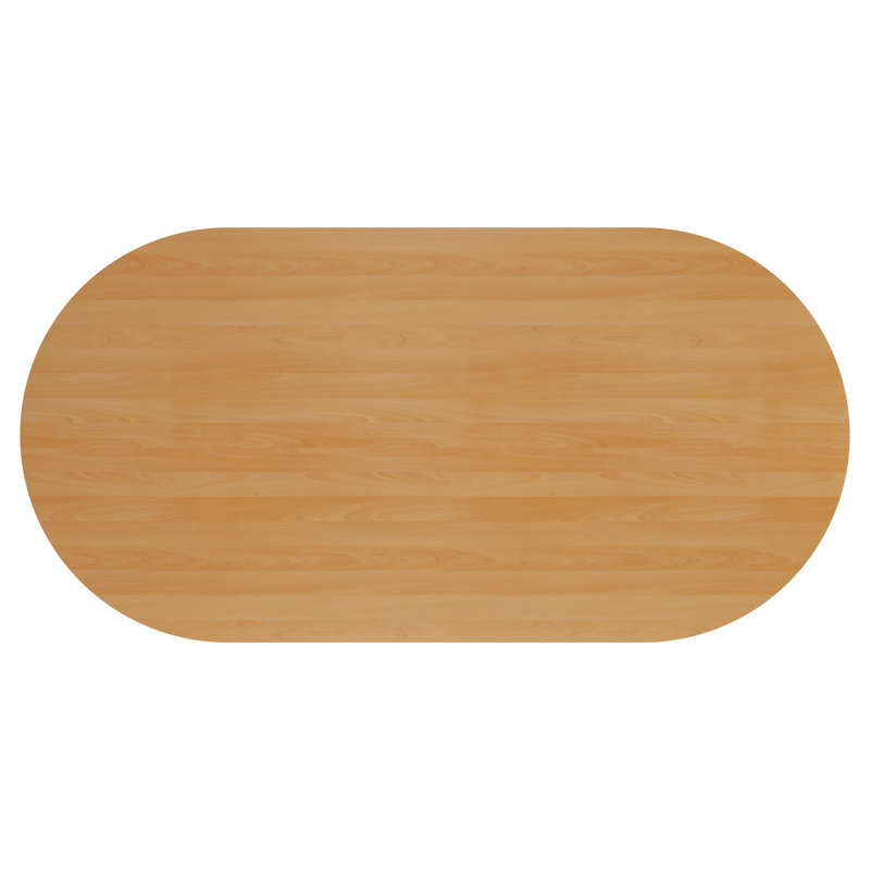 Buariki Oval Conference Table, H73 x L240 x W120cm, Beech