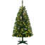 Arbre de Noël artificiel haut de 5 pi avec 36 branches, 152 lumières DEL blanc chaud ou coloré, ouverture automatique-398479989