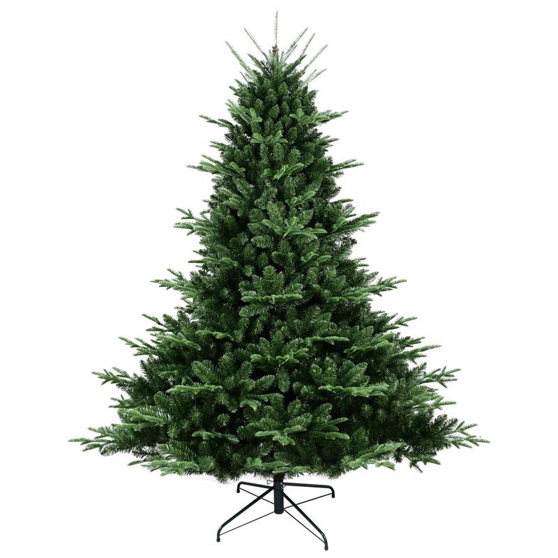 Arbre de Noël pleine forme avec pointes - aiguilles mixtes en PE / PVC, base large pour les grands espaces, structure à charnières pour une installation facile, support en métal pour un soutien solide *