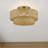 Weavington 3 Light Antique Gold Leaf Large Semi-flush-121436176-121436179