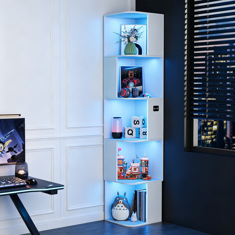 164.7cm H x 35cm W Corner Bookcase