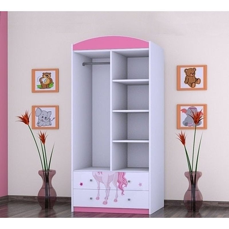 Maguire 2 Door Wardrobe, Pink